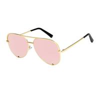 KTUCN Modische, übergroße Metall-Sonnenbrille für Damen, trendiger Vintage-Stil, klassische Herrenbrille, Reise