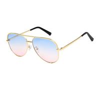 KTUCN Modische, übergroße Metall-Sonnenbrille für Damen, trendiger Vintage-Stil, klassische Herrenbrille, Reise