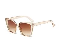 KTUCN Modische Vintage-Sonnenbrille im Cat-Eye-Stil für Damen, quadratische Sonnenbrille mit großem Rahmen im Retro-Stil