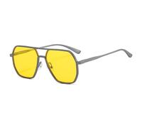 KTUCN Polarisierte Sonnenbrille Herren Quadratische Sonnenbrille Aluminium Magnesium Retro Vintage Mode Driv