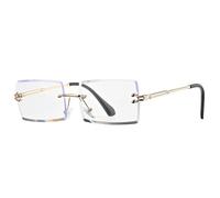 KTUCN Rahmenlose rechteckige Sonnenbrille für Damen, trendige rahmenlose quadratische Sonnenbrille für Herren, ultraleichte U
