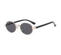 KTUCN Retro-Design, kleine ovale Damen-Sonnenbrille, trendige Punk-Sonnenbrille für Herren, Outdoor-Reise- und