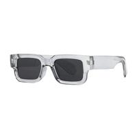 KTUCN Retro Herren Quadratische Sonnenbrille Für Damen Vintage Nieten Designer Sonnenbrille Fashion Shades UV400 Brille,Grau Schwarz,HFA,001