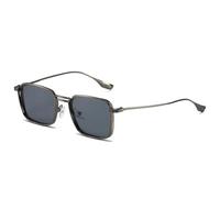 KTUCN Retro-Sonnenbrille für Damen mit Metallrahmen, modische Sonnenbrille mit UV400-Schutz, dunkelgrün, Punk-S