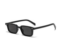 KTUCN Retro-Sonnenbrille für Damen und Herren mit Nieten, grüne Gläser, modische Brille, Schwarz, BH01