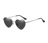 KTUCN Retro-Sonnenbrille in Herzform, modische polarisierte Sonnenbrille, ultraleicht, klar, farbenfroh