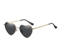 KTUCN Retro-Sonnenbrille in Herzform, modische polarisierte Sonnenbrille, ultraleicht, klar, farbenfroh