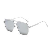 KTUCN Retro Übergroße Leichte Metallrahmen Polarisierte Sonnenbrille Damen Polygon Sonnenbrille Herren Sonnenbrillen,C11,BH10249
