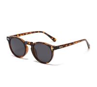 KTUCN Runde polarisierte Sonnenbrille für Damen und Herren, Teefarbene Gläser, Outdoor-Fahrbrille, Vintage-Sonnenbrille
