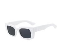 KTUCN Sonnenbrille für Damen, zweifarbiger Farbverlauf, UV400, Retro-Punk-Leopardenmuster, Weiß-Grau, F