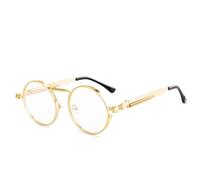 KTUCN Steampunk-Sonnenbrille aus Metall für Herren und Damen, modisch, runde Brille, Vintage-Sonnenbrille, UV400, C5, 153 mm