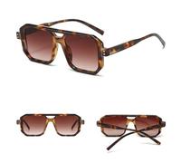 KTUCN Trendige Herren-Sonnenbrille, quadratisch, Cyberpunk-Stil, UV400-Schutz, gelb-schwarz
