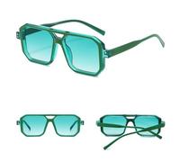 KTUCN Trendige Herren-Sonnenbrille, quadratisch, Cyberpunk-Stil, UV400-Schutz, gelb-schwarz