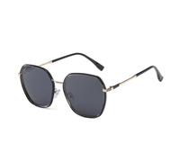 KTUCN Trendige polarisierte Damen-Sonnenbrille, große Sonnenbrille, übergroße UV400-Schutzgläser, Metall