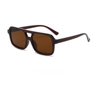 KTUCN Trendige quadratische Sonnenbrille für Herren, großer Rahmen, farbige Gläser, Retro-Sonnenbrille, UV-Schutz 400, Damen-S