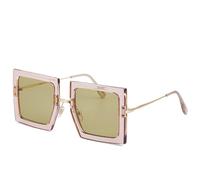 KTUCN Übergroße Damen-Sonnenbrille mit Metallbügeln, modische Sonnenbrille mit großem Rahmen, Herren-Outdoor-Re