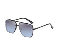 KTUCN Übergroße quadratische randlose Sonnenbrille für Herren, Vintage, rahmenlose Sonnenbrille für Herren, Retro-Brillen, C7GrayBlue, HFA, 001