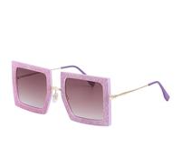 KTUCN Übergroße Sonnenbrille mit Metallbügeln, modische Sonnenbrille mit großem Rahmen, UV400-Schutz, lila, BH0