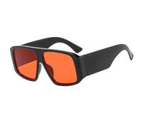 KTUCN Vintage Damen-Sonnenbrille, Punk-Herren-Sonnenbrille, Outdoor-Fahrbrille, UV400-Schutzbrille, Schwarz/Rot