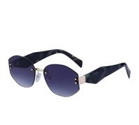 KTUCN Vintage randlose polygonale Damen-Sonnenbrille, Punk-Sonnenbrille für Herren, Outdoor-Reisebrille, UV400,