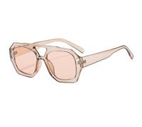 KTUCN Vintage Sonnenbrille Damen Herren Dicker Rahmen Brillen Damenmode Polygon Sonnenbrille Leopard Blau UV400 Brille, 10, BH01