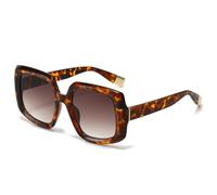KTUCN Vintage-Sonnenbrille für Damen, farbenfroh, modischer Farbverlauf, UV400, Herren-Punk-Sonnenbrille, Leopa