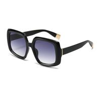 KTUCN Vintage-Sonnenbrille für Damen, farbenfroh, modischer Farbverlauf, UV400, Punk-Stil, Schwarz-Grau-Verlauf
