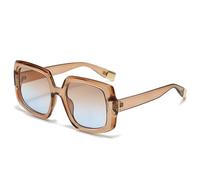 KTUCN Vintage-Sonnenbrille für Damen, farbenfroh, modischer Farbverlauf, UV400, Punk-Stil, Teeblau, BH01
