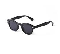 KTUCN Vintage-Sonnenbrille mit Muschelmuster, rund, Damen und Herren, Retro-Nieten, gelb-blaue Gläser, quadratisch, G