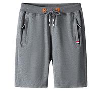 KTWOLEN Herren Sweatshort Jogginghose Kurze Hosen Sommer Baumwolle Trainingshose Sporthose Bermuda Shorts