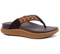 KuaiLu Damen Orthotische Flip Flops Dicke Kissen Erholung Tuch Thong Sandalen Sommer Slip On Yoga Matte Sport Wandern Sandeln Bequeme Plantar Fasciitis Bogen UnterstüTzung Strand KhakiBraun 38