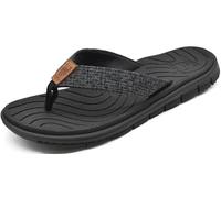 KuaiLu Flip Flops Damen Stoff Badelatschen Sandalen Zehentrenner Rutschfest | Weich Leder Zehentrenner Frauen Bade Bequeme Breite Füße Yoga Gummi Fußbett Sommer Strand Zehensandalen Drinnen Draußen