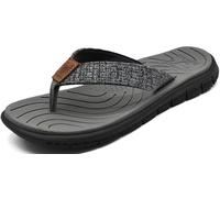 KuaiLu Flip Flops Damen Stoff Badelatschen Sandalen Zehentrenner Rutschfest | Weich Leder Zehentrenner Frauen Bade Bequeme Breite Füße Yoga Gummi Fußbett Sommer Strand Zehensandalen Drinnen Draußen