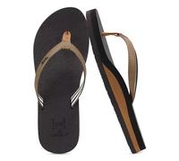 KuaiLu Flip Flops Damen Zehentrenner Badelatschen Strand Fußgewölbestütze | Weich Stoff Frauen Bade Sandalen Bequeme Füße Yoga Matte Fussbett Sommer Zehensandalen Rutschfest Gummi Indoor Outdoor