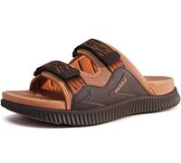 KuaiLu Sport Sandalen Herren Bequeme Weiche Fußbett Orthopädische Wander Wandersandalen Outdoor Trekking Latschen Sommer Outdoorsandalen Schlappen Offen Zehen Sportsandalen Pantoletten Tan 42