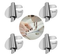 KUAKE 4 Stück Sewing Rolled Foot Set, 7/8/9/10mm Rolled Saum Presser Fuß, Nähfuße für Rollsäumer, Nähmaschine Rollsaum Nähfuß Fit für Nähmaschinen, Bekleidungsgeschäfte
