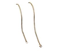 Kubanische Halskette für Männer und Frauen, Basic Punk Edelstahl Panzerkette, Choker, Vintage Goldton, massives Metallhalsband, professionell und modisch