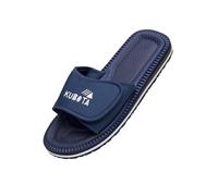 Kubota Badelatschen mit Klettverschluss Herren, Pantoletten, Hausschuhe, Badeschuhe für Strand, Badesandalen Sommer, Schuhe fur Dusch und Sauna - Dunkelblau 45