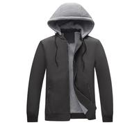 KUDORO Herren Jacke Leichte für Frühling Sommer Reißverschluss mit Abnehmbarer Kapuze Outdoor Jacken Casual Bomberjacke Einfarbige Winddichte Halskette Sportjacke(Schwarz,S)