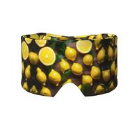 Kühlende Schlafmaske mit frischen tropischen Zitronen, zum Schlafen in völliger Dunkelheit, weiche Schlafmaske, Geschenke für Männer und Frauen
