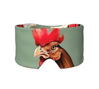 Kühlende Schlafmaske mit Hahn- und Huhn-Aufdruck, zum Schlafen in völliger Dunkelheit, weiche Schlafmaske, Geschenke für Männer und Frauen