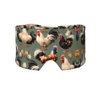 Kühlende Schlafmaske mit Huhn- und Hahn-Aufdruck, zum Schlafen in völliger Dunkelheit, weiche Schlafmaske, Geschenke für Männer und Frauen