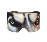 Kühlende Schlafmaske mit niedlichem Husky-Aufdruck, zum Schlafen in völliger Dunkelheit, weiche Schlafmaske, Geschenke für Männer und Frauen