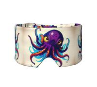 Kühlende Schlafmaske mit Oktopus-Motiv, zum Schlafen in völliger Dunkelheit, weiche Schlafmaske, Geschenk für Männer und Frauen