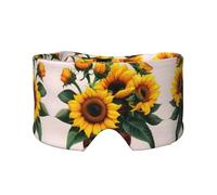Kühlende Schlafmaske mit Sonnenblumen- und Rosen-Aufdruck, zum Schlafen in völliger Dunkelheit, weiche Schlafmaske, Geschenke für Männer und Frauen