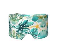 Kühlende Schlafmaske mit tropischem Strandpflanzen-Motiv, zum Schlafen in völliger Dunkelheit, weiche Schlafmaske, Geschenke für Männer und Frauen