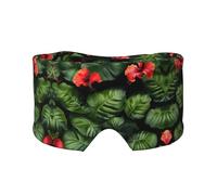 Kühlende Schlafmaske mit tropischen Blumen und Blättern, zum Schlafen in völliger Dunkelheit, weiche Schlafmaske, Geschenke für Männer und Frauen