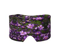 Kühlende Schlafmaske mit violettem Blumendruck, zum Schlafen in völliger Dunkelheit, weiche Schlafmaske, Geschenke für Männer und Frauen