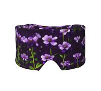 Kühlende Schlafmaske mit violettem Blumendruck, zum Schlafen in völliger Dunkelheit, weiche Schlafmaske, Geschenke für Männer und Frauen