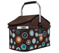 Kühlkorb 25 Liter Braun Hellblau - Dunkelbraun Braun